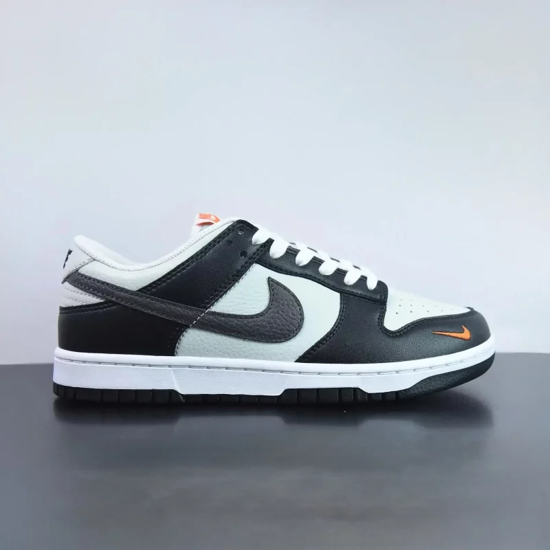 Nike Dunk Low ‘Black Total – Orange Mini Swoosh’ FN7808-001